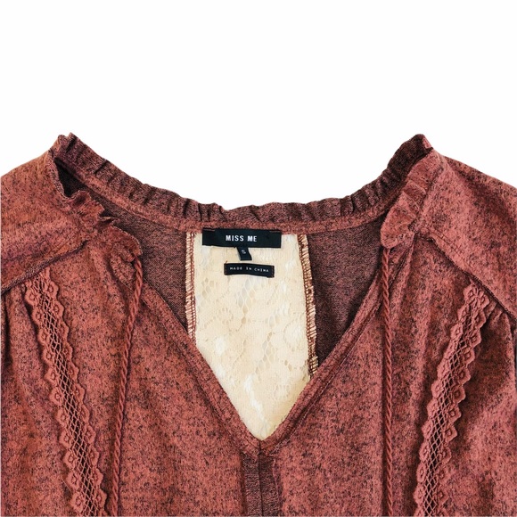 Miss Me Oversized Fleece Top SMALL - Picture 6 of 16